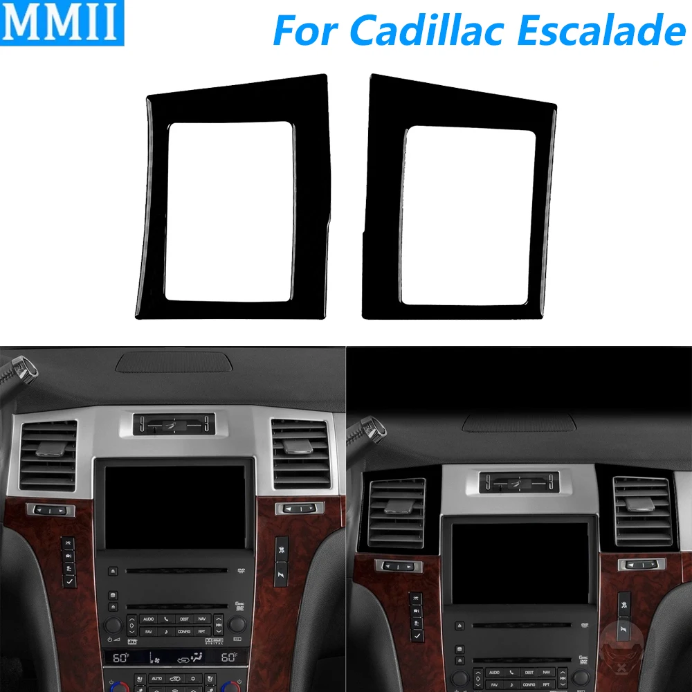 

Для Cadillac Escalade 2007-2014 Piano Black, центральное управление, приборная панель, вентиляционная панель, накладка, автомобильные аксессуары, наклейка