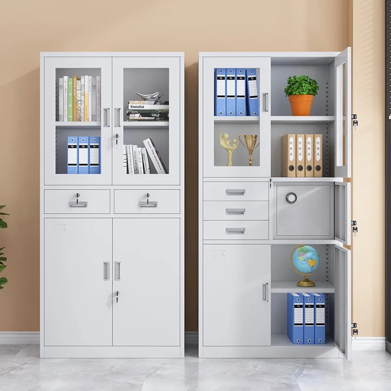 Information Cabinet Certificate Archive Cabinet with Lock Steel Staff Dormitory Locker Iron Locker