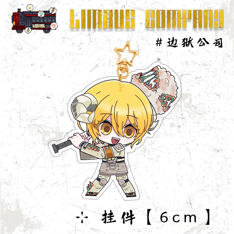 Limbus Company Anime keychain women acrylic key chain man funny key ring Pendant Ornament Accessories friend gift
