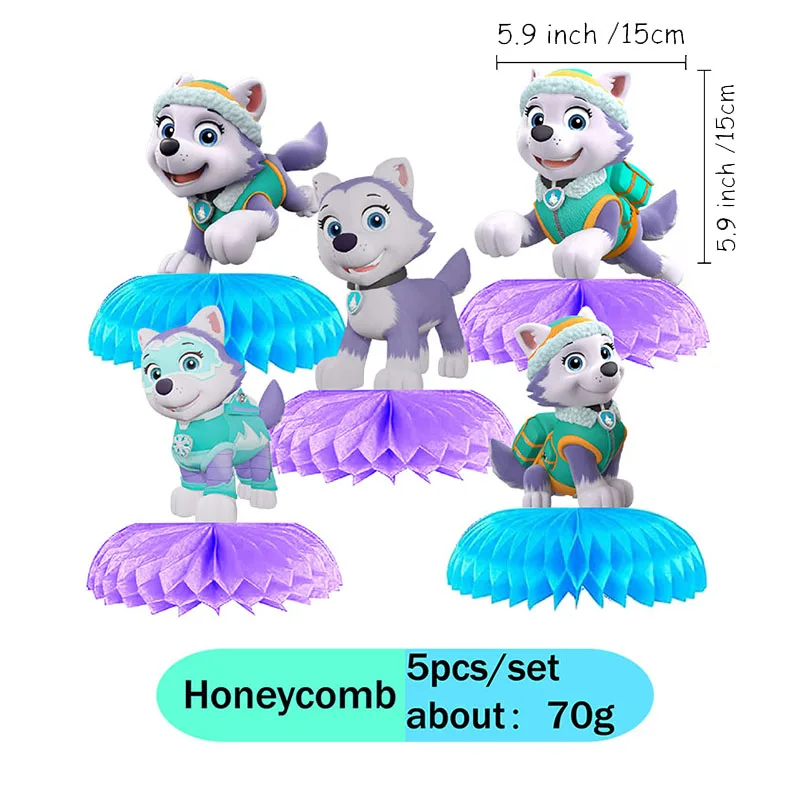 Paw Patrol Honeycomb Team Mitglieder-Ornament für Festivalveranstaltungen, Partys, Themenfeiern, Szenen-Dekoration, Geschenkset – Detail 4