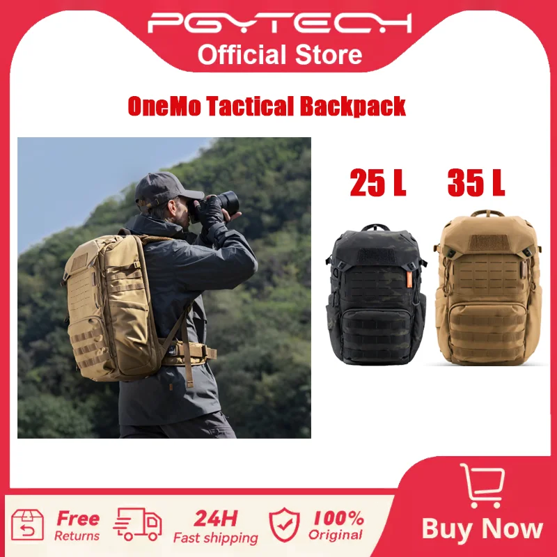 Zaino tattico PGYTECH OneMo Borsa fotografica impermeabile DSLR/SLR/Mirrorless con custodia per laptop da 15,6