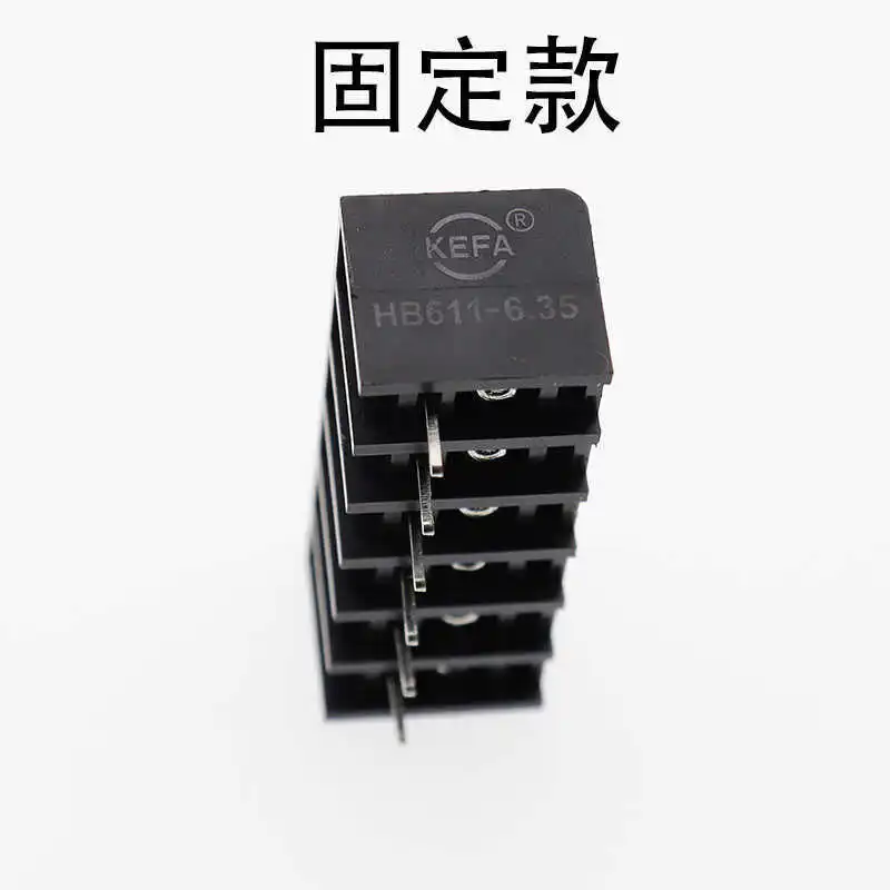 KF55C-10.0 HB611-6.35 HB762-7.62 HB825-8.25 HB9500-9.5 DIP Connector Socket 2P 3P 4P Plug BLACK Connector DIY New