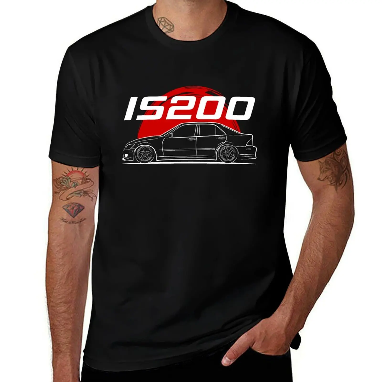 Racing IS200 Vintage Style T-Shirt Breathable Workout Short Sleeve Top T-Shirt