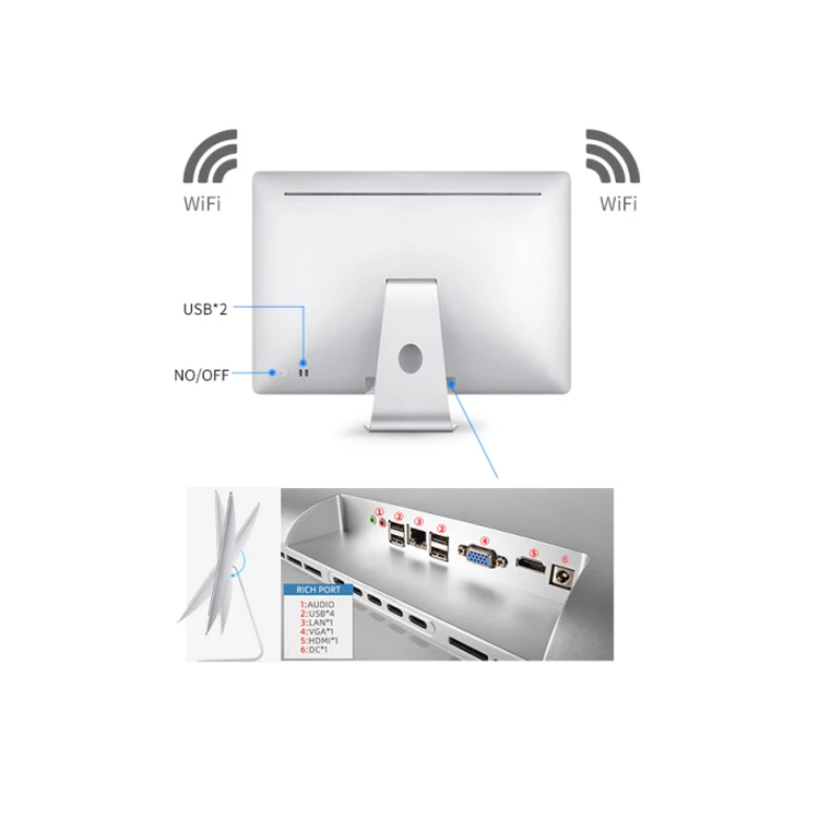 Ordenador todo en uno con pantalla táctil, computadora de oficina, hogar, escritorio, Aio, I3, I5, I7, I9, Ddr3, Ddr4, Ram, Ssd, Hdd, precio especial