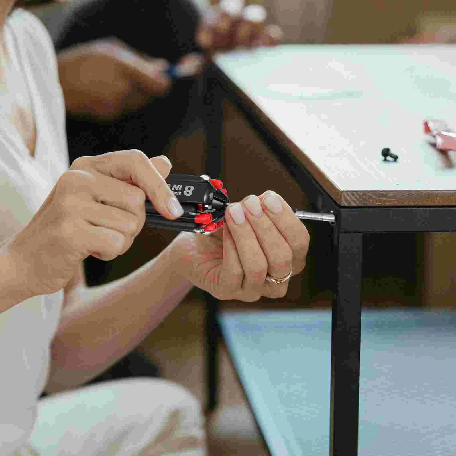 2Pcs 8 in 1  Gadgets Repair Tools Multifunction Mini Precision Pen Screw Driver Screwdriver Set Repair Tools Kit with LED Light