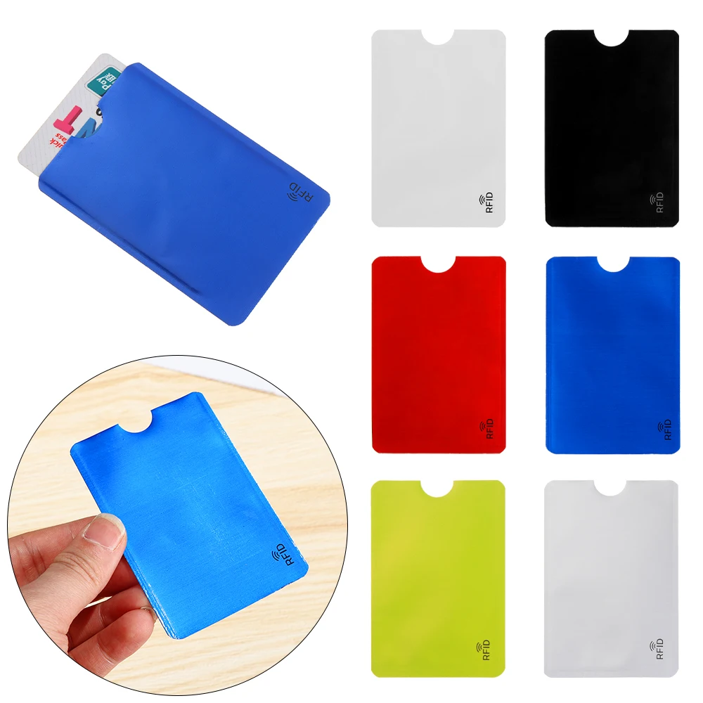 1/5Pcs Rfid Card Holder Anti Thief Aluminium Blocking Protect Case Cover Bank Credit Cards Cover Safety Smart Reader Storage Bag