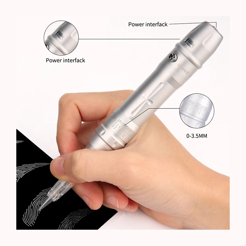 مجموعة ماكينة الوشم، ماكينة تجميل دائمة، شحن لاسلكي، وشم الحواجب، مجموعة ماكينة تجميل دائمة