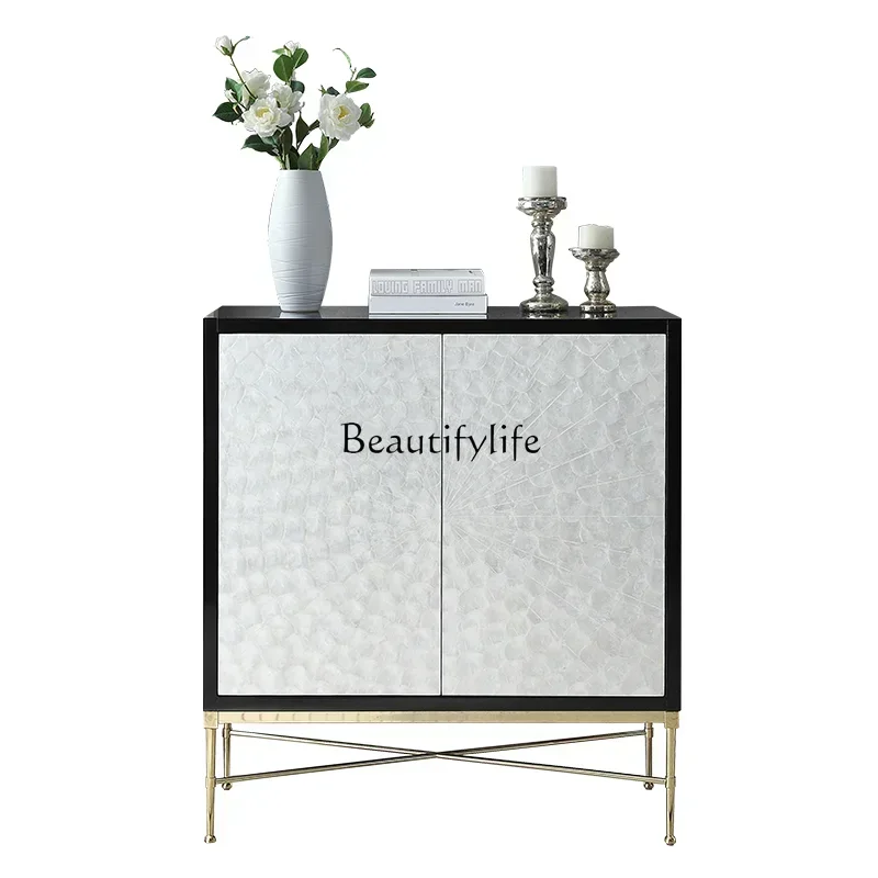 خزانة صدر من الخشب الصلب الفاخر الخفيف وخزانة شقة صغيرة وخزانة أحذية مدخل بسيطة وحديثة ss 8617 #2