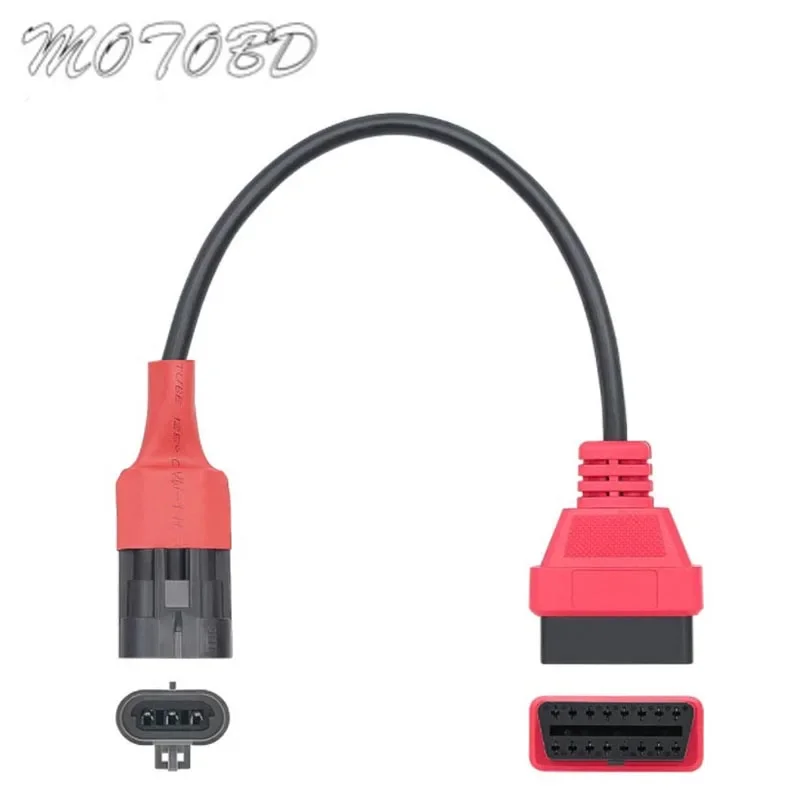 3p To 16p Wire for sym 3Pin To OBD2 16 Pin Adapter Motorcycle OBD Diagnostic Extension Cable for SYM 3 PIN OBD Connector for SYM 