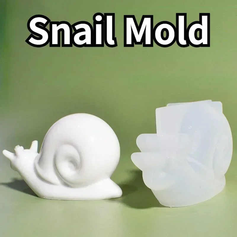 Crystal Epoxy Resin Mold Cute Snail Animal Silicone Casting Mold Snail Making Home Decor Plaster Mold