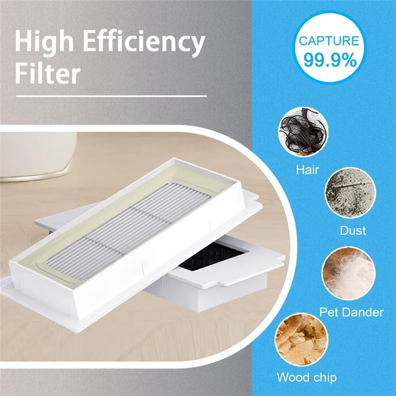 

JDZD For Ecovacs Deebot T30 Omni, T30 Pro Omni, T30 Max Vacuum Cleaner Main Side Brush Hepa Filter Replacement Parts