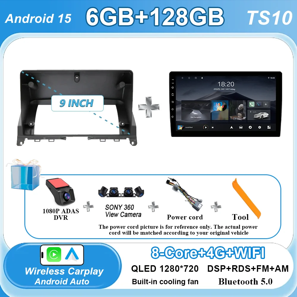 Android 15 Voor Mercedes Benz C Klasse 3 C220 C180 W204 S204 2006-2011 Auto Multimedia Video Player Radio stereo GPS Auto play Auto