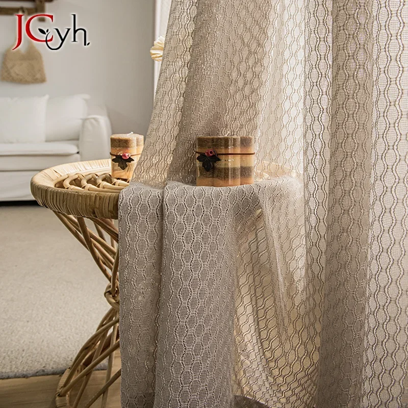 Japanese Tulle Sheer Curtains for Living Room Window Curtain for Bedroom Finished Drapes Voilage Rideaux Home Decor Custom Size