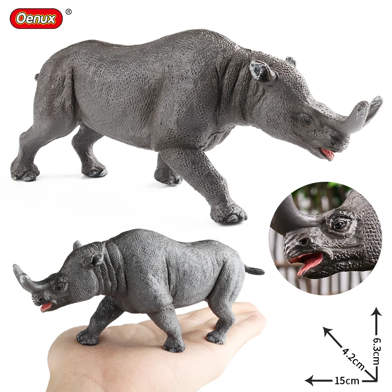 Oenux-Figurines animaux sauvages préhistoriques en PVC pour enfant, jouet de collection, cadeau