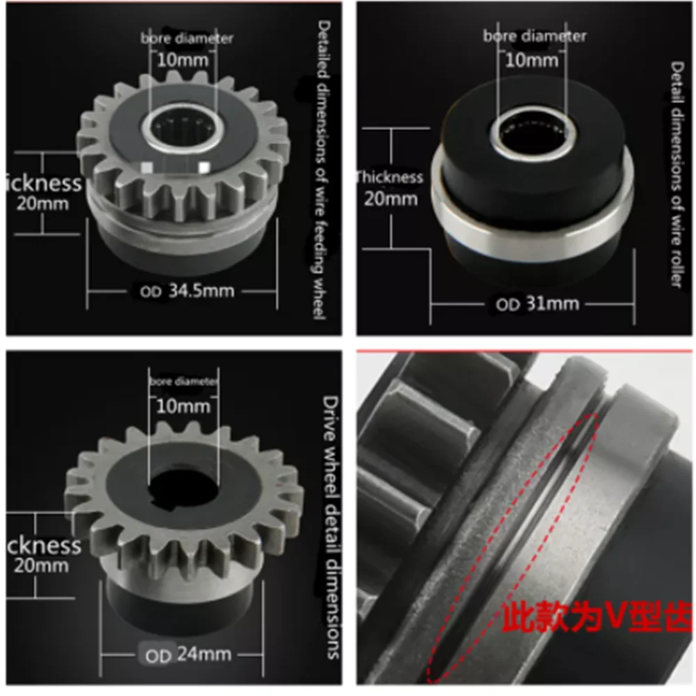 1PC Funius wire feed wheelaccessori speciali per saldatura per saldatura in alluminio della saldatrice Funius per 0.8 1.0 1.2 1.6mm