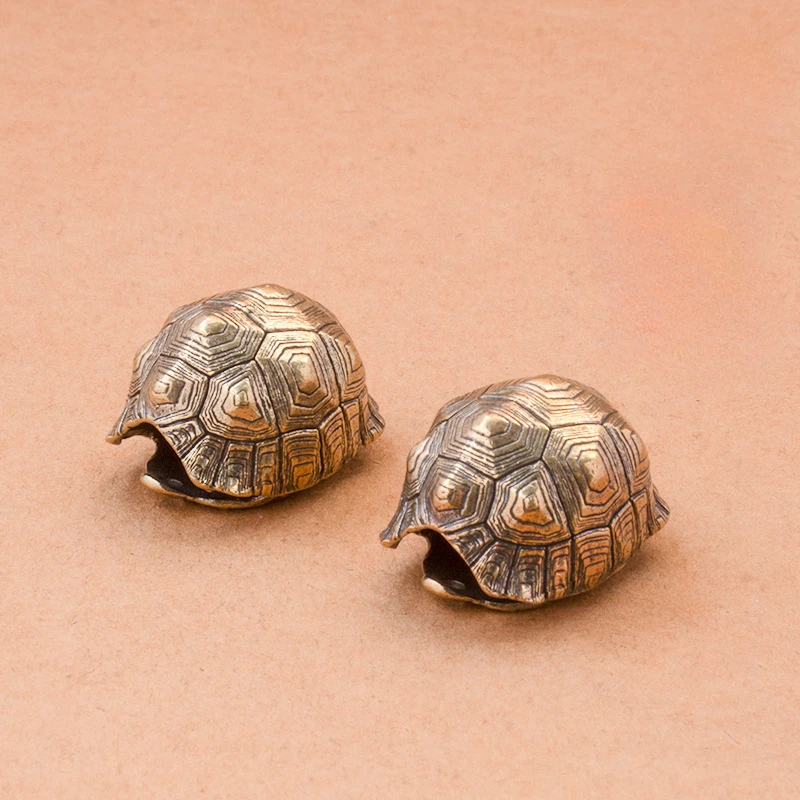 

Little Fairy/ New Retro Brass Richest Turtle Shell Bell Keychain Pendant Creative Metal Animal Craft Accessories Gifts