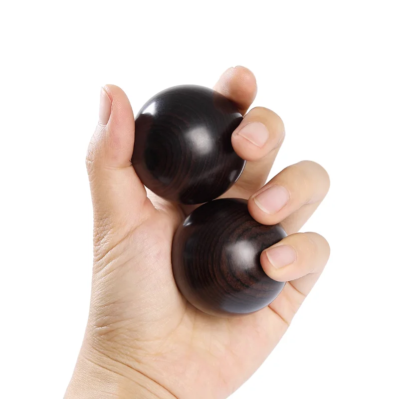 African Blackwood Middle-Aged and Elderly Fitness Massage Handball Handheld Health Care Grip Strength Ball Antique Playing Ball