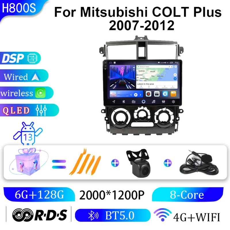 

For Mitsubishi COLT Plus 2007-2012 Car Multimedia Player Android Car Player GPS WIFI Carplay 4G Car Radio Navigation Stereo