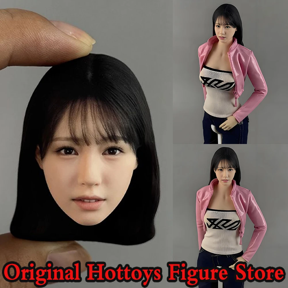 1/6 Scale Female Soldier Head Sculpure Nagahama Cute Beauties Mini Realistic Head Carving For 12-inches Action Figure Model Toys