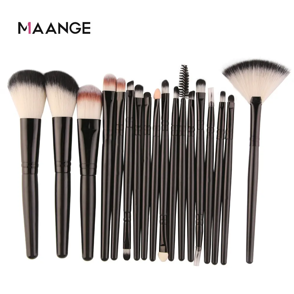 MAANGE 18Pcs Makeup Brushes Set Multifunctional Brush Powder Eyeshadow Make Up Brush With Portable PU Case Beauty Tools