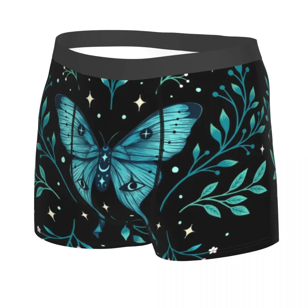 Mystical Moon Moth Boxer Shorts For Men 3D Print Male Spooky Witch Underwear Panties Briefs Breathbale Underpants