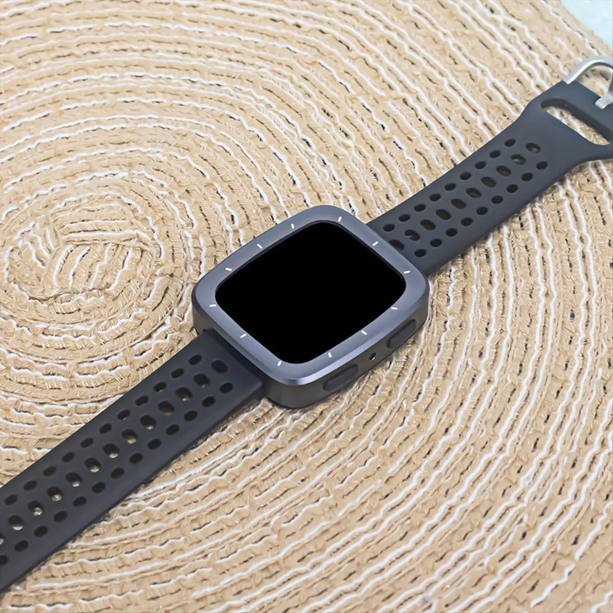 Per Active 2 Square/Active2s Square Sapphire Watch Custodia protettiva in metallo nera