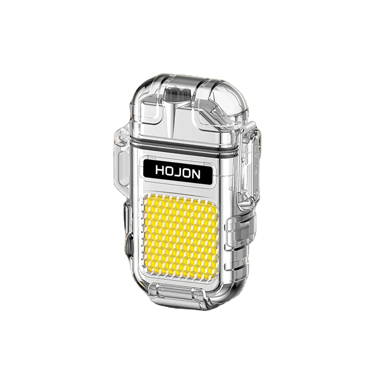 Luminous transparent shell waterproof double arc lighter Type-C charging multi-function outdoor wind proof USB ignition