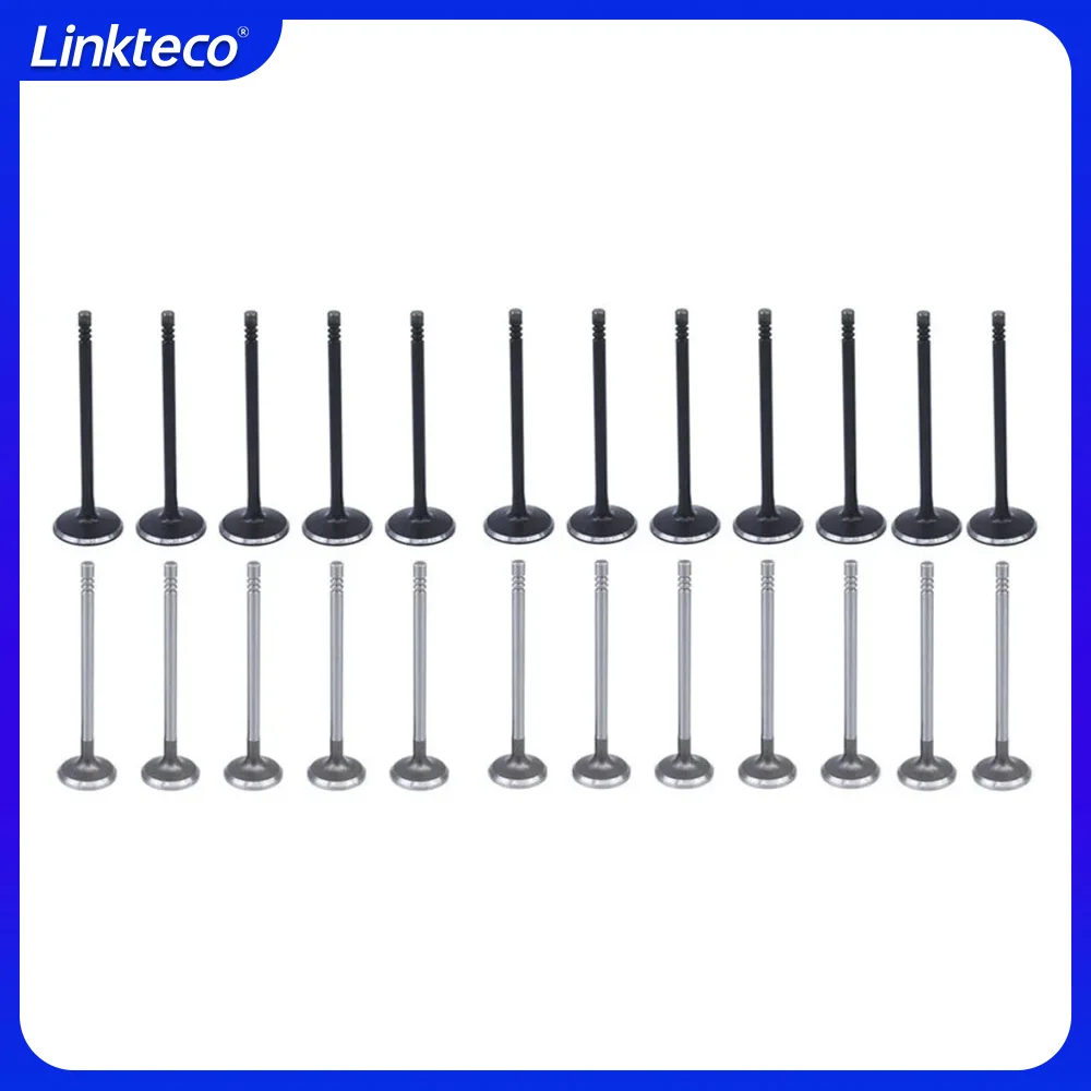 Engine part 24X Intake Exhaust Valves set Fit 2.7L V6 EER GAS For 01-10 2.7L CHRYSLER 300 SEBRING DODGE AVENGER STRATUS 4663899