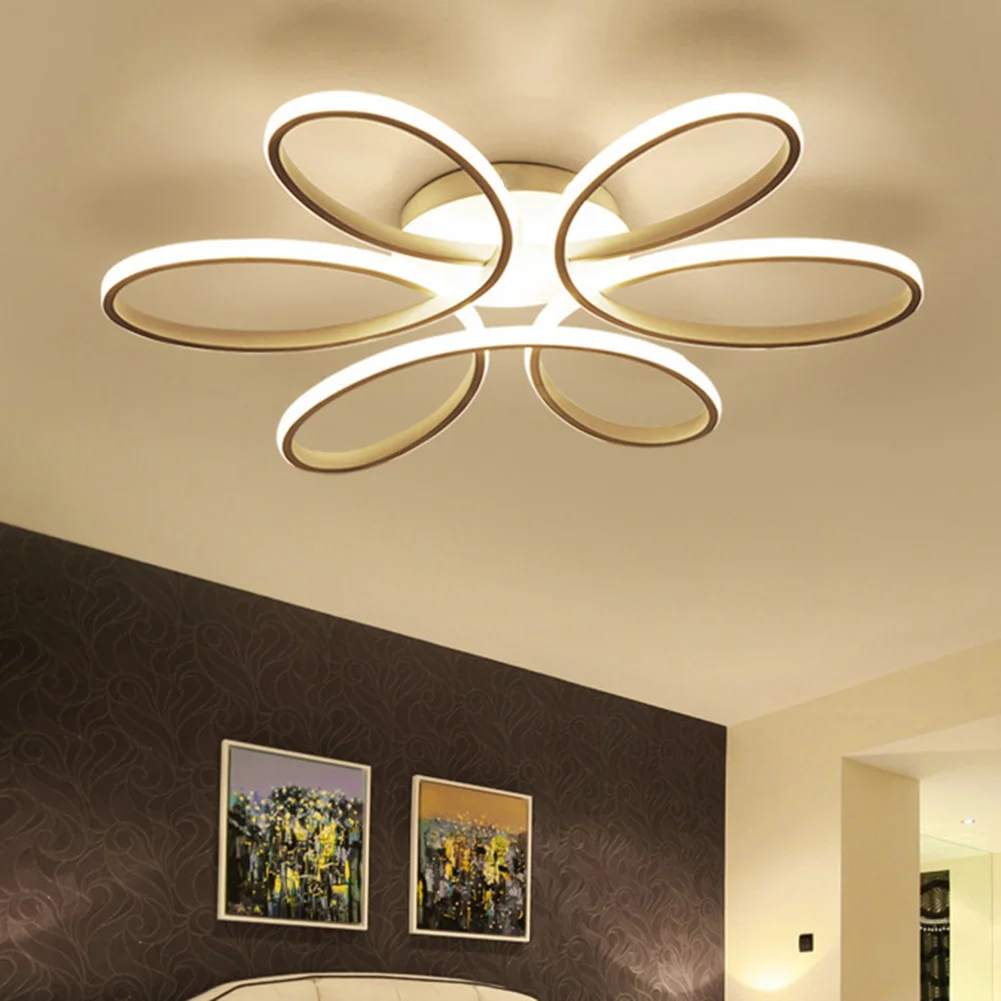 

Household LED Chandelier Three Colors Modern Style Ceiling Lamp Super Bright Bedroom Chandelier Eye Care for Bedroom Living Room