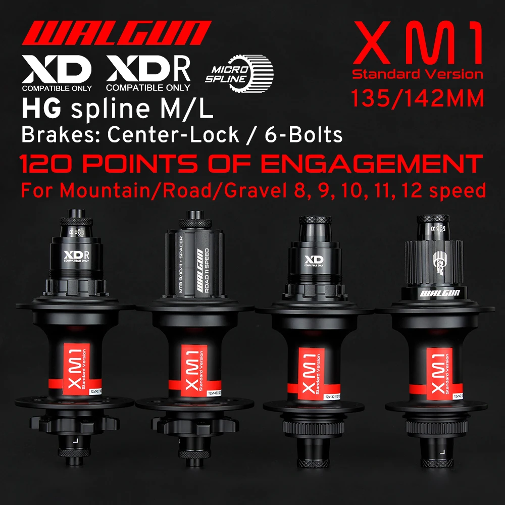 XM1 Front Rear Bike Hub MTB Road 32 Holes 6-Bolts/Center-Lock HG XD MS XDR Micro Spline Freehub 8-12 Speed 135 142 Bicycle Hubs