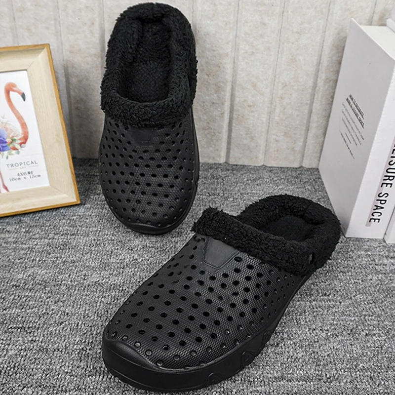 Winter Men Slippers Warm Cotton Shoes Casual Slides EVA Plush Shoes Comfortable Light  Slippers Indoor Shoes For Couple 36-47