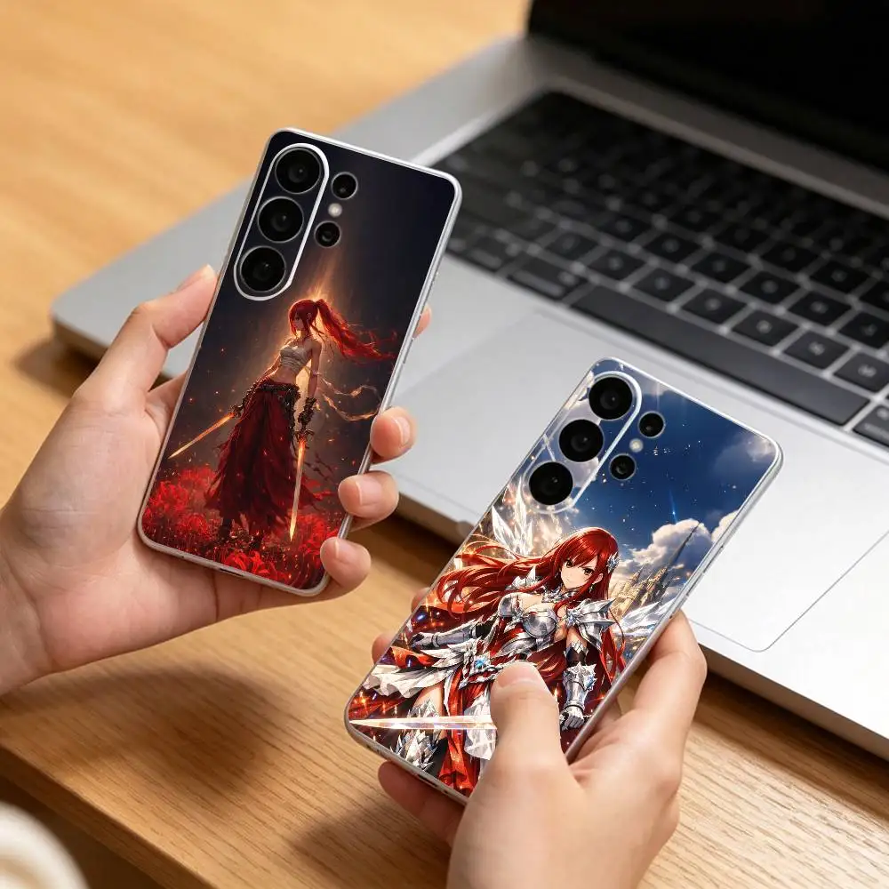 G-Erza Scarlet F-Fairy Tail   Phone Case For Samsung S25,S24,S21,S22,S21,S20,S10,S9Ultra,Plus,Fe,Lite Transparent Cover