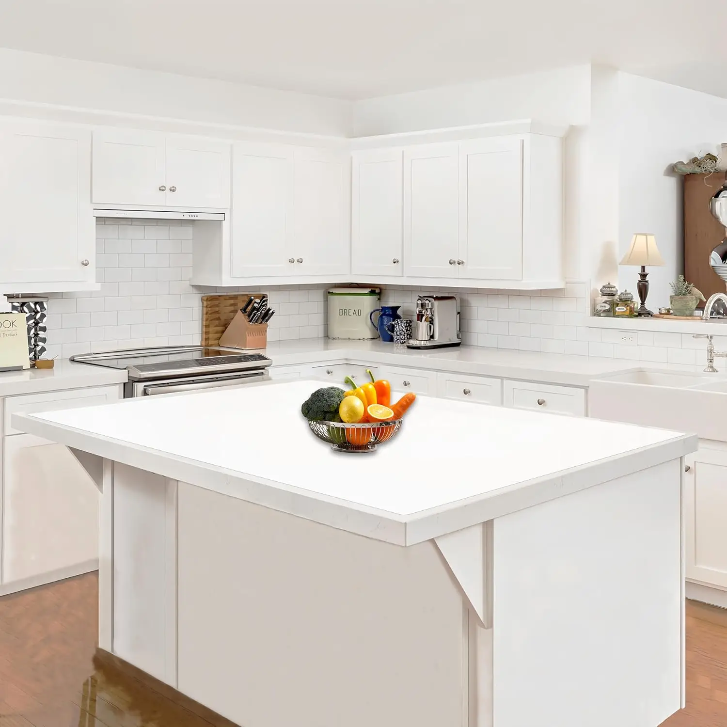 

Очень большой силиконовый кухонный коврик, 48x32 дюйма, нескользящая термостойкая водонепроницаемая защита для столешницы