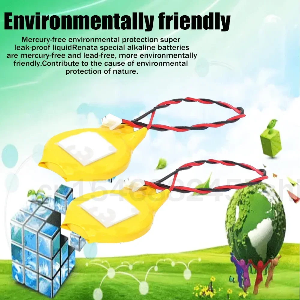 1-5pcs KTS CR2032 CR2032W 3V 220mAh Lithium Battery With Plug For BIOS COM Computer Motherboard Laptop CNC Machines Coin Cells