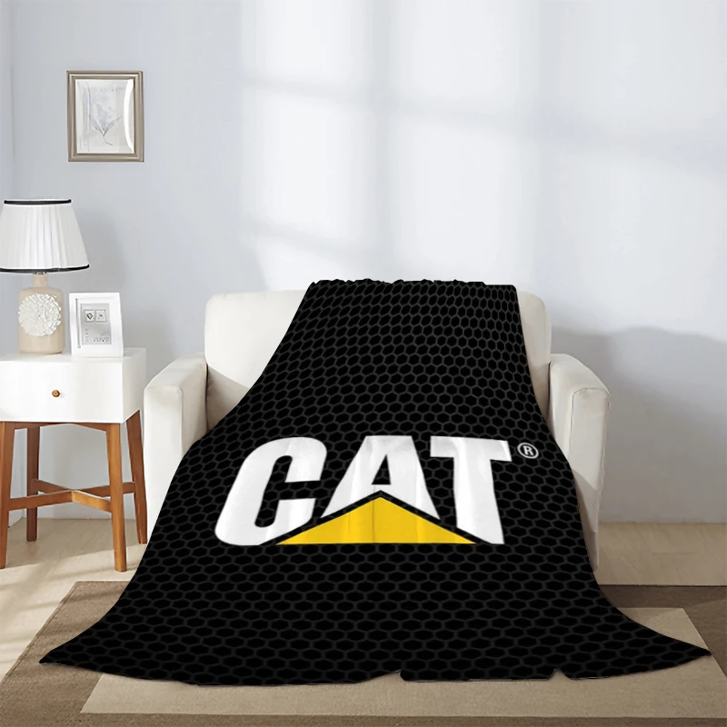 

CAT Excavator Fleece Blanket Sofa Winter Fluffy Soft Blankets & Throws Machine Washable Furry Throw Bed Baby Beds Custom Nap Car