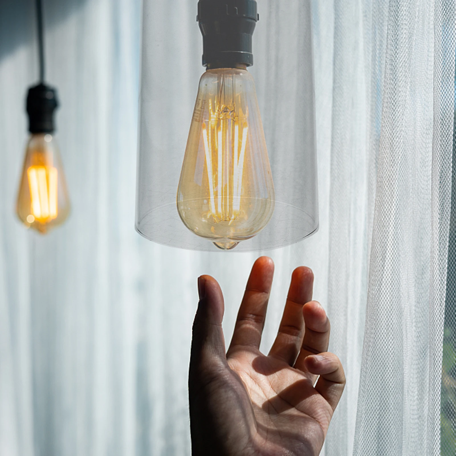 

Glass Cylinder Lamp Shade Vintage Glass Lamp Cover Home Decorative Replacement Cylinder Lampshade Home Lampshade