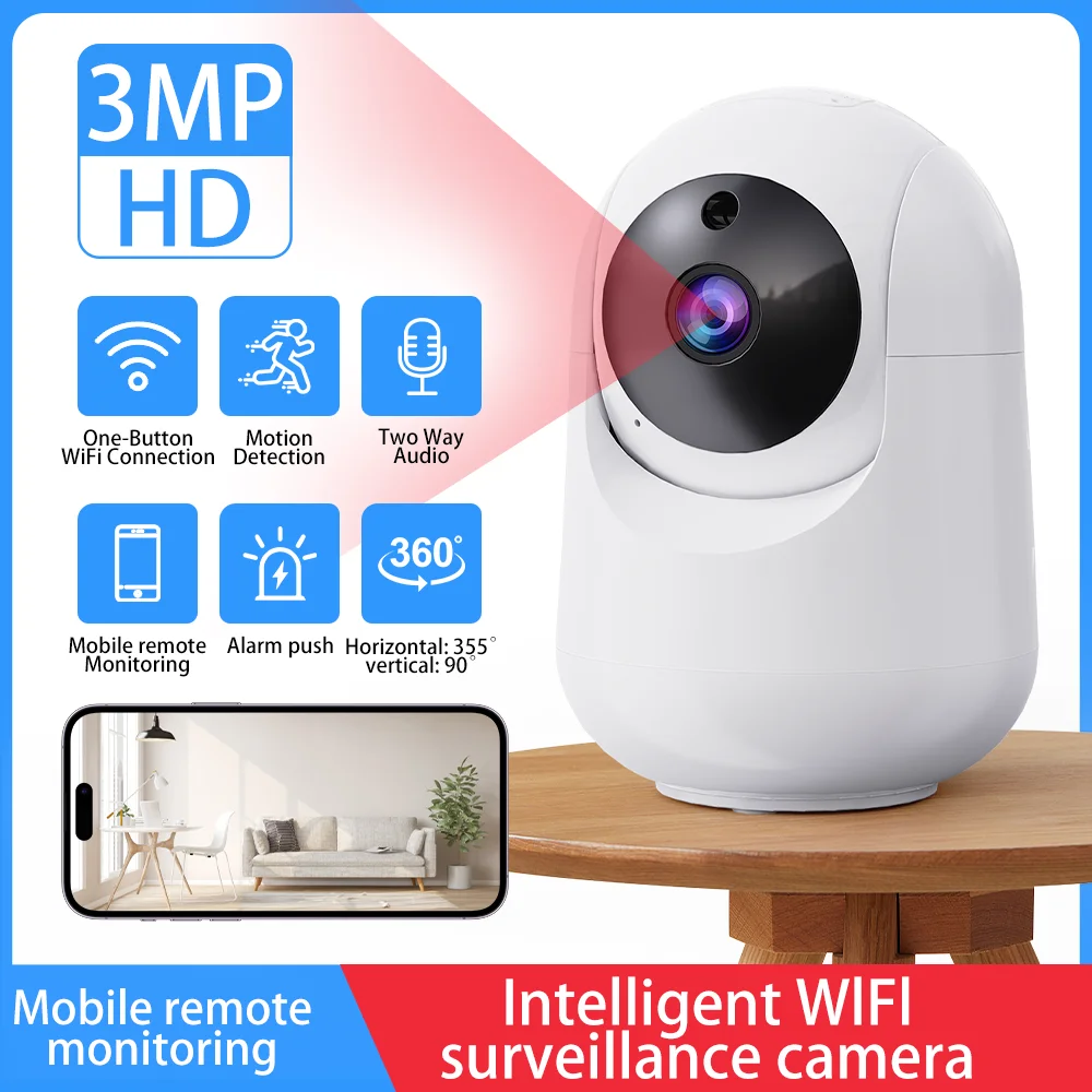 2K HD Draadloze WiFi Camera PTZ IP CCTV Beveiliging Protector Bewakingscamera Smart Auto Tracking Babyfoon 3MP 2.4G