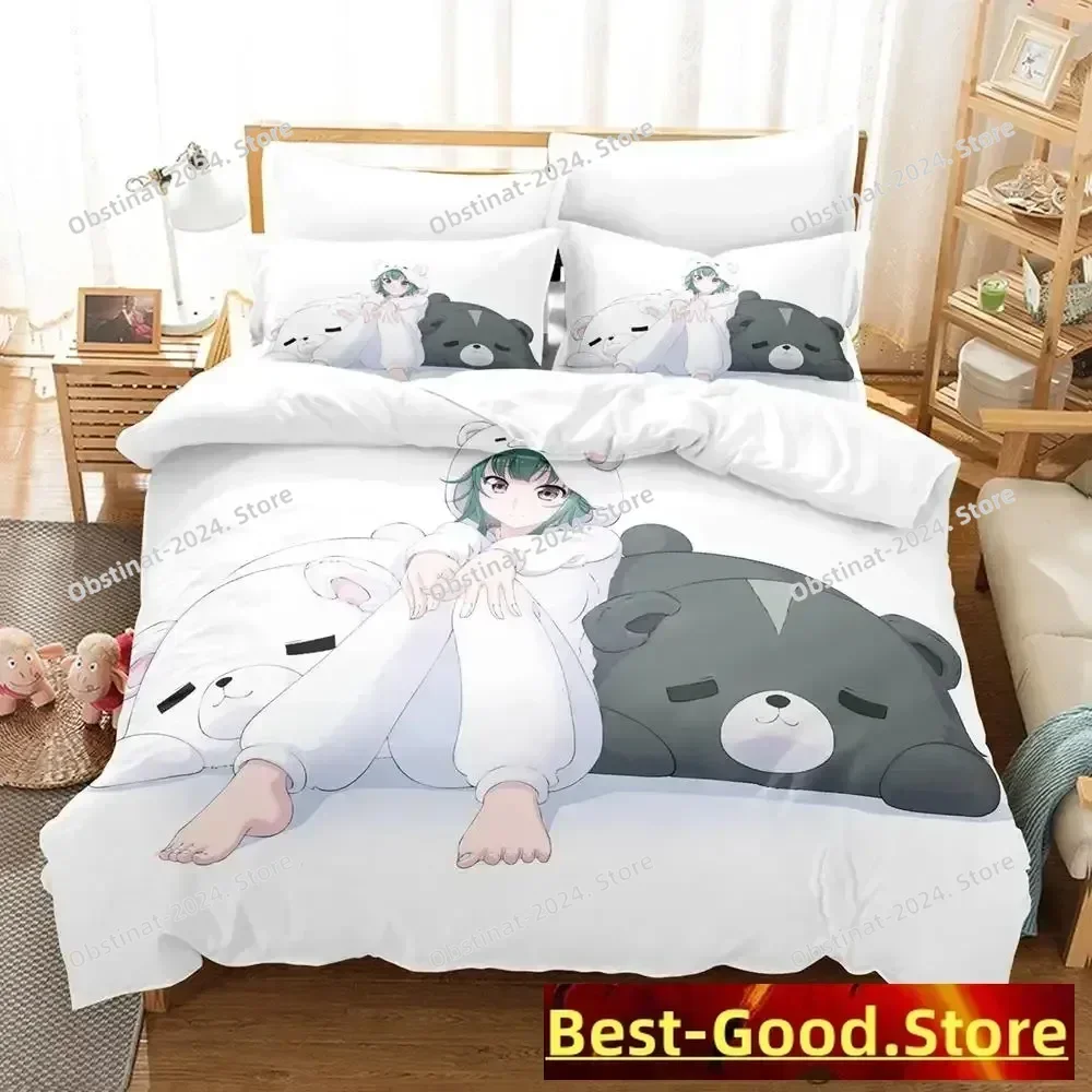 

2023 Kuma Kuma Kuma Bear Bedding Set Printed Bed Set With Pillowcase Bed Duvet Cover Soft Single Double Queen Super King Size