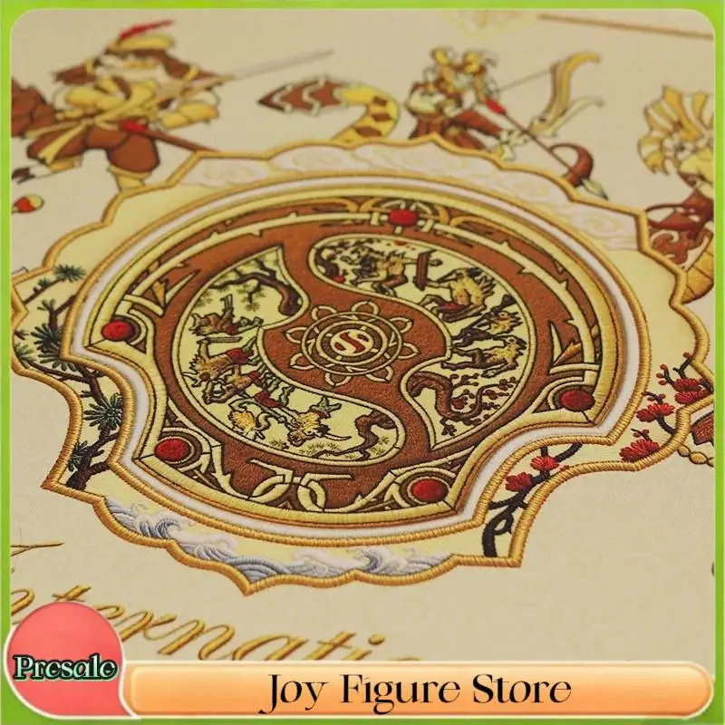 New DOTA2 TI Themed Mousepad Vintage Pattern Mouse Pad Large Size Desk Mat Non-slip Rubber Base Desktop Keyboard Pad Decor Gift