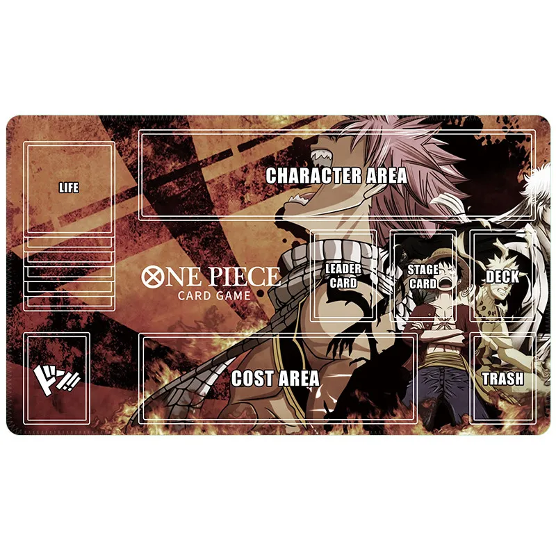 600X350X2mm Een Stuk Luffy Portgasd Ace Kaart Battle Tafel Mat Opcg Enkele Speler Bordspel kaart Battle Mat Anime Kaarten Gift