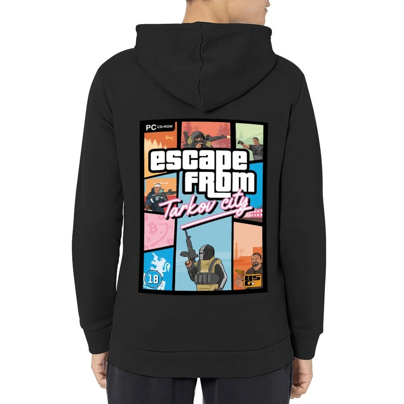 

Escape from Tarkov - GTA Vice City Style Hoodie men's winter sweater anime clothes new in hoodies & sweatshirts