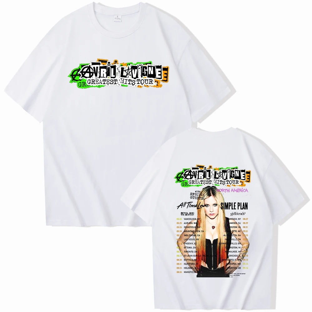 Avril Lavigne Tour 2024 Short Sleeve T-shirt Harajuku O-neck Summer Casual Shirt Fans Gift Tops