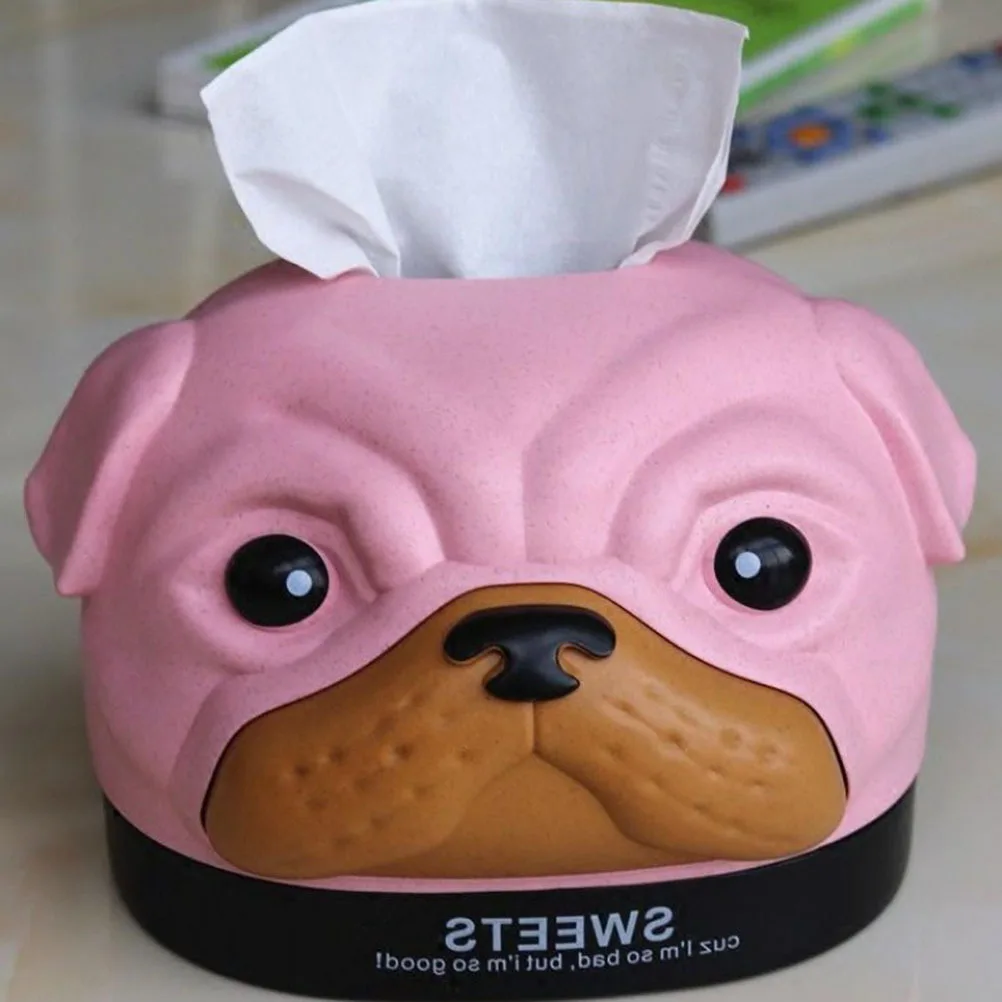

Tissue Holder Bobby Dog Shape Premium Wheat Fiber Pp Material Smooth Edge Cartoon Design For Room Kitchen