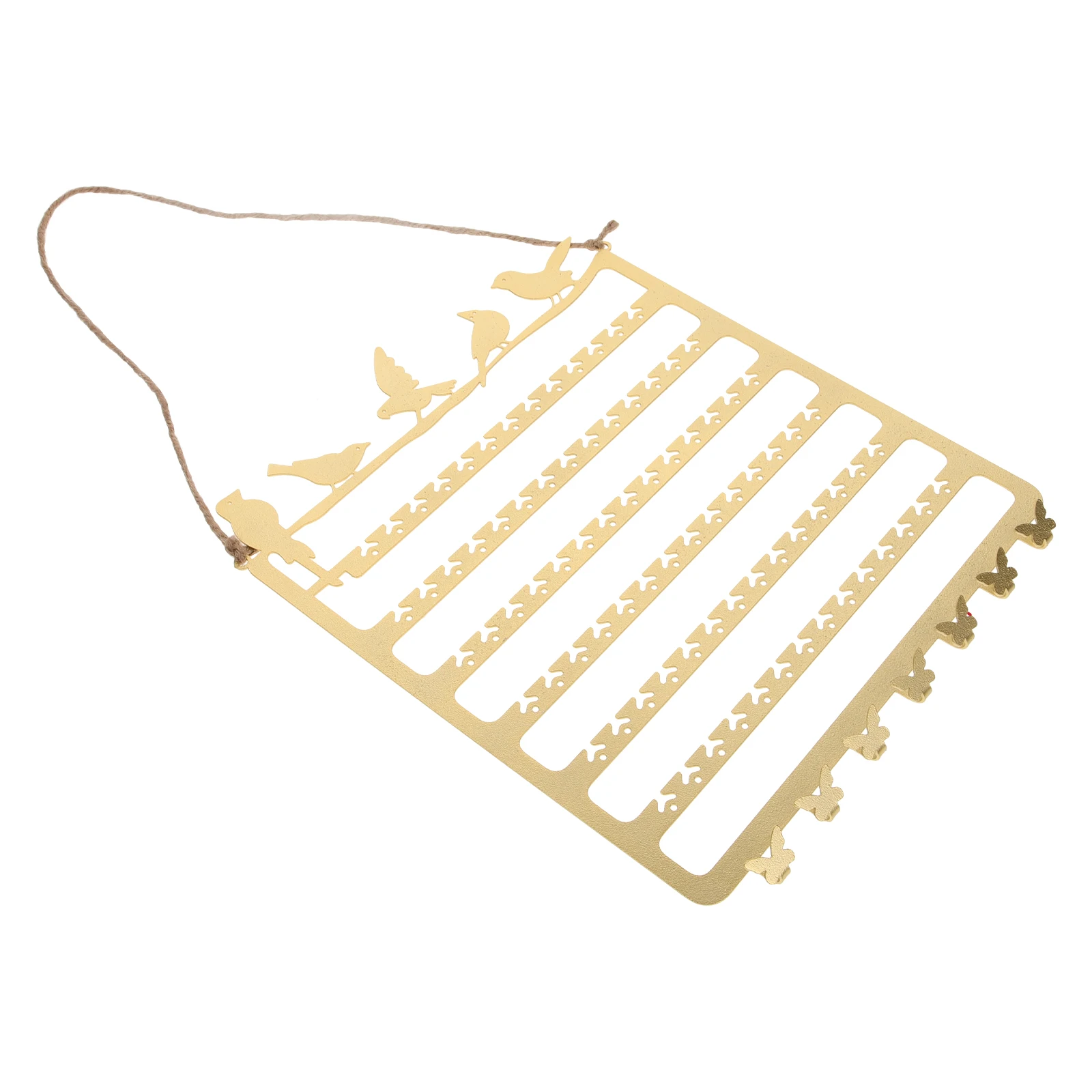 

Wall Bird Jewelry Stand Necklace Holder Golden Iron Organizers for Earrings Rings Pendant Display Home Decor Gift Idea