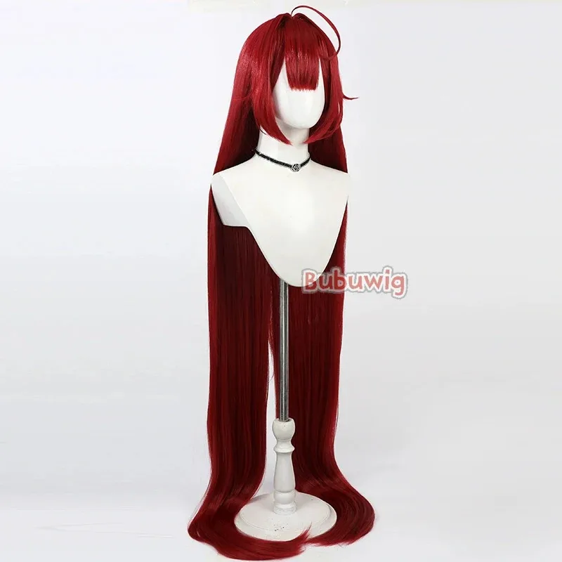 

CySynthetic Hair KMS Hindenburg Cosplay Wigs Azur Lane KMS Hindenburg 140cm Super Long Straight Red Cos Wig Heat Resistant