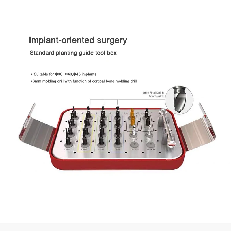 X Dental Implant Surgical Guide Kit Drill Positioning Guide Ring Tools Box For Full And Half Guides Dental Implant Digital Guide