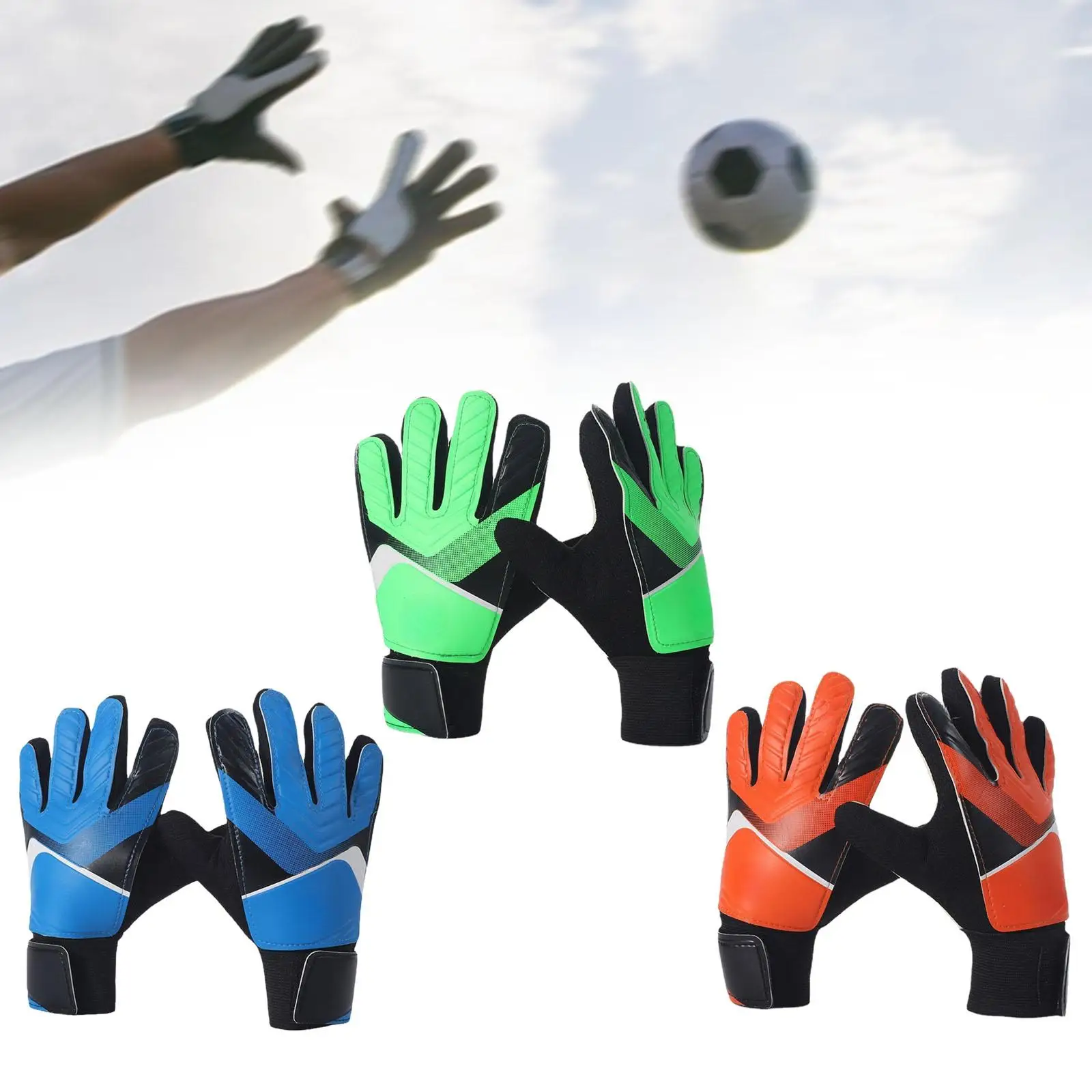 Goalkeeper Gloves with Strong Grips High Performance Professional Finger Protection Wear Resistant Soccer Gloves for Goalkeeping