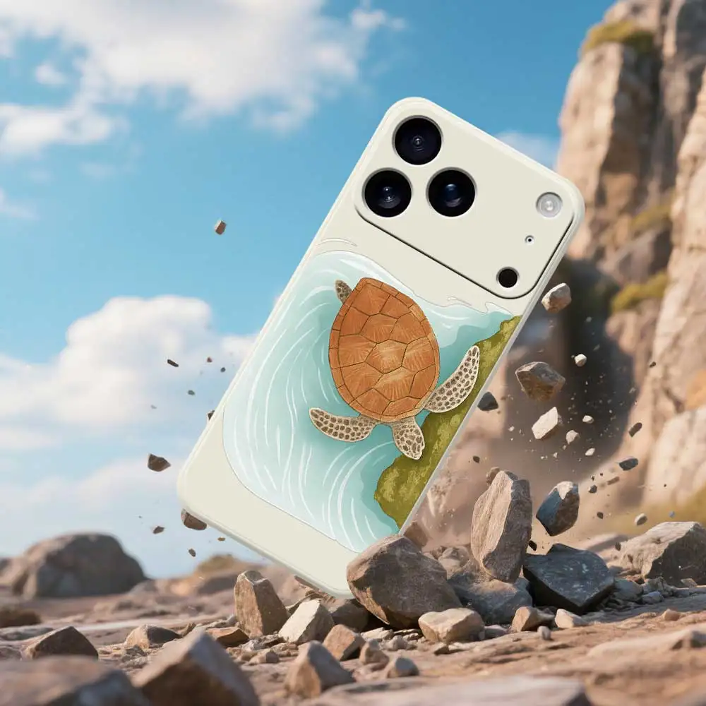 Чехол для телефона с черепаховым узором для iPhone 17 Pro Max 17 Air 16 15 14 13 12 11 Pro Max XS Max 7 8 Plus 16e 16 15 Plus Чехол из ТПУ