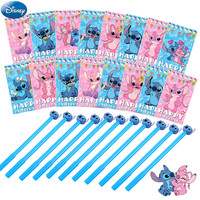 10pcs Disney Stitch Anime Notebook pen set Children's Weekly Notepad Diary Student Study Supplies Boys Girls Christmars Gift