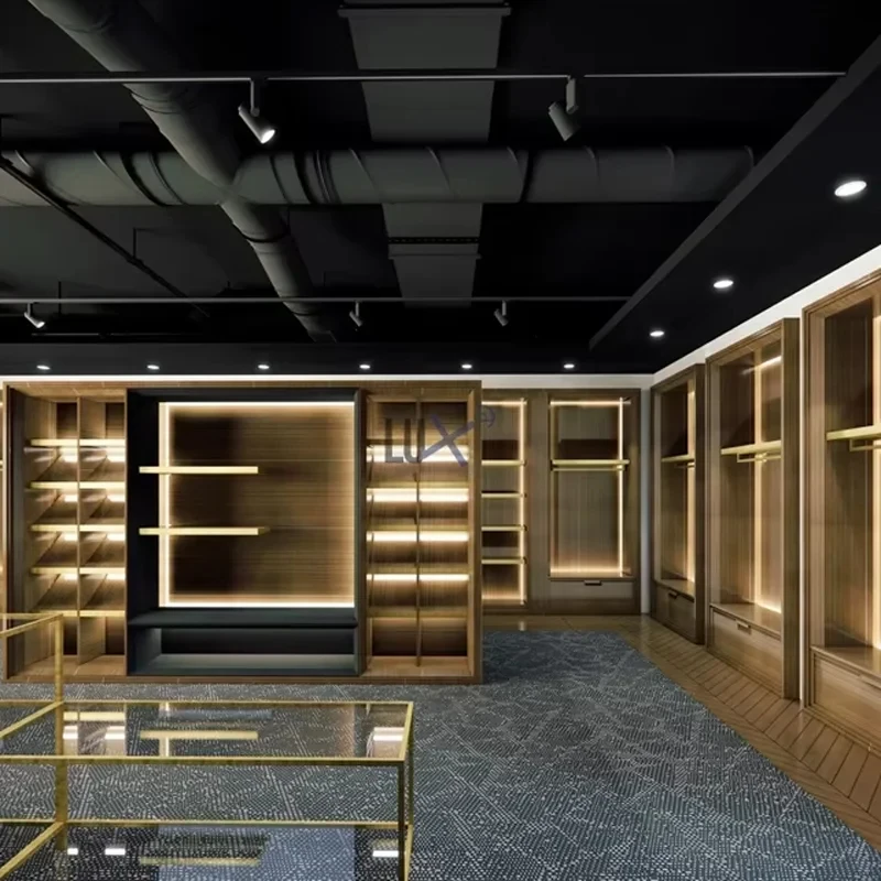 custom.Clothing Store Garment Rack High Quality Wood Clothes Rack Clothing Store Interior Design